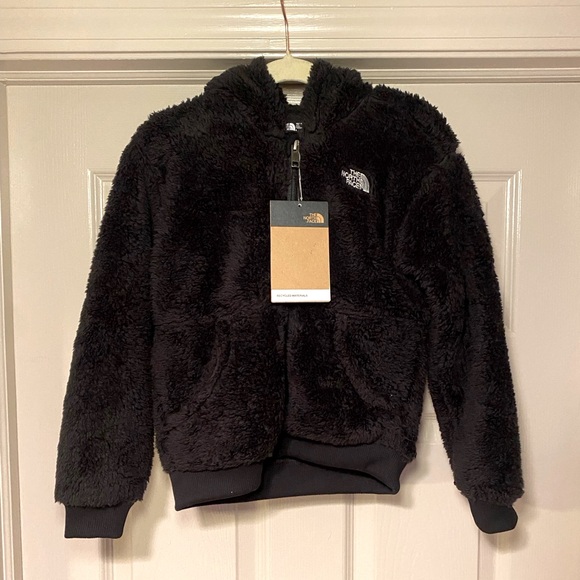 NWT The North Face Girls Suave Oso Full Zip Hooded Jacket in Black - Picture 5 of 10